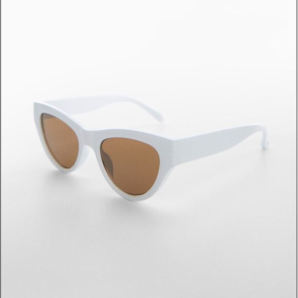 MANGO Cat-eye sunglasses WHITE -NEW WITH TAG!